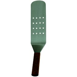 Pala perforada, mango de madera.