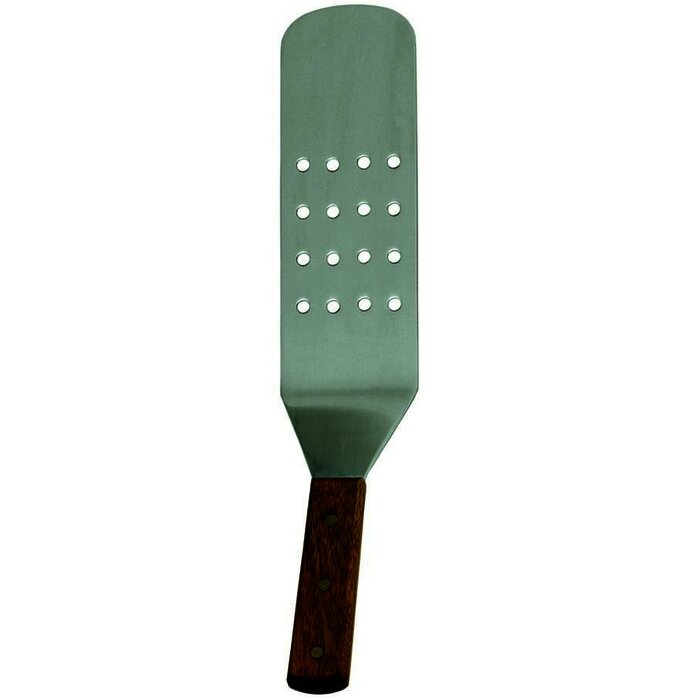 Pala perforada, mango de madera.