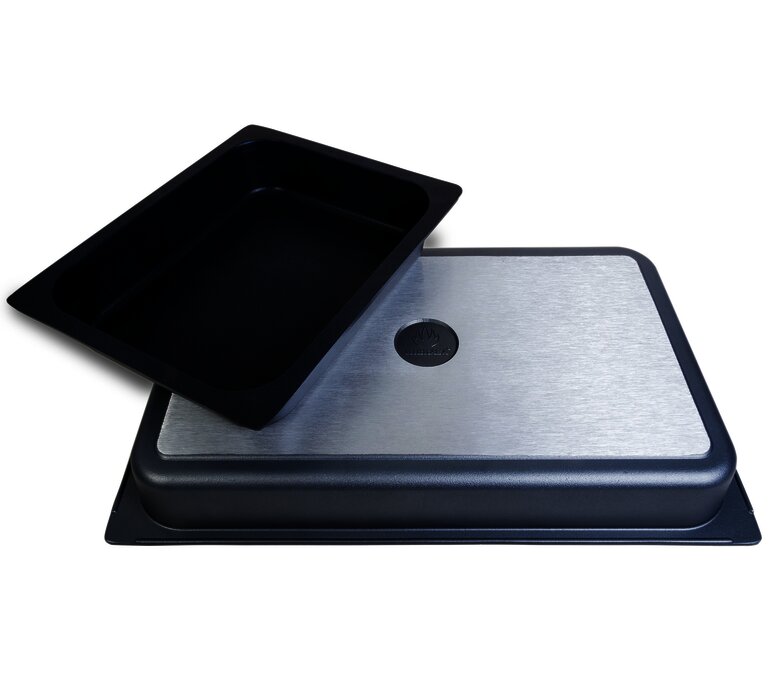 Bandeja de aluminio fundido 1/1, 6.5 cm de profundidad.