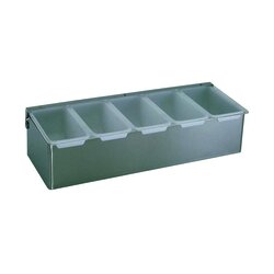 Dispensador condimentos, 5 compartimientos.