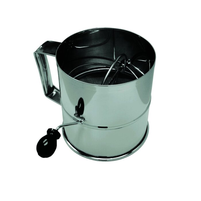 Cernidor de harina rotativo, 8 tazas.