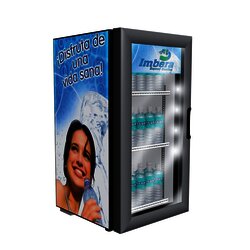 Refrigerador vertical 1 puerta de cristal, 1.5 pies.