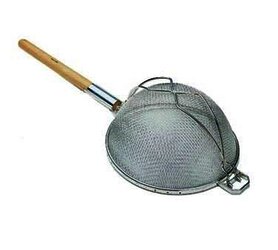 Colador de malla, mango plano, 34.92 cm.
