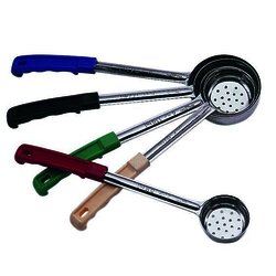 Cuchara para servir porciones, perforada, 4 oz.