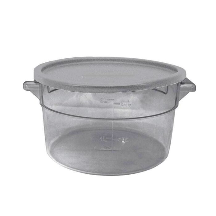 Contenedor para alimentos, redondo, 12 qt.