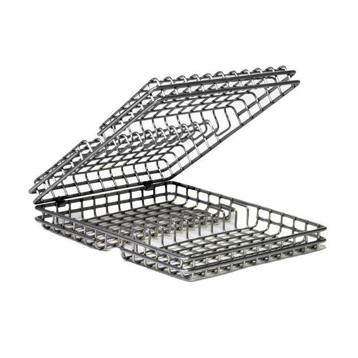 Jaula de acero inoxidable, 24 x 20 x 6 cm.