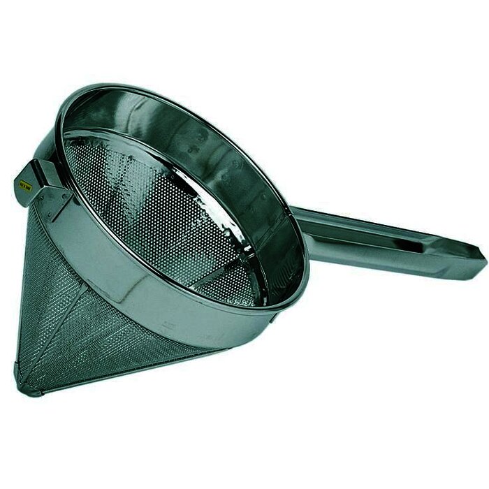 Colador chino, malla gruesa, 25.4 cm.