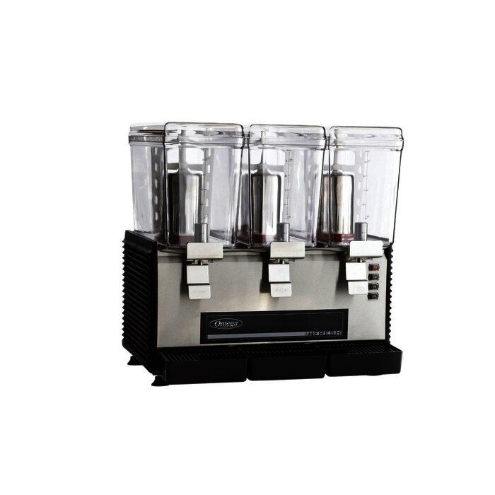 Dispensador de bebidas, 3 tanques de 3 galones.