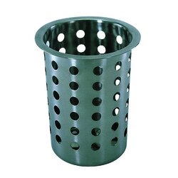 Cilindro portacubiertos de acero inoxidable.