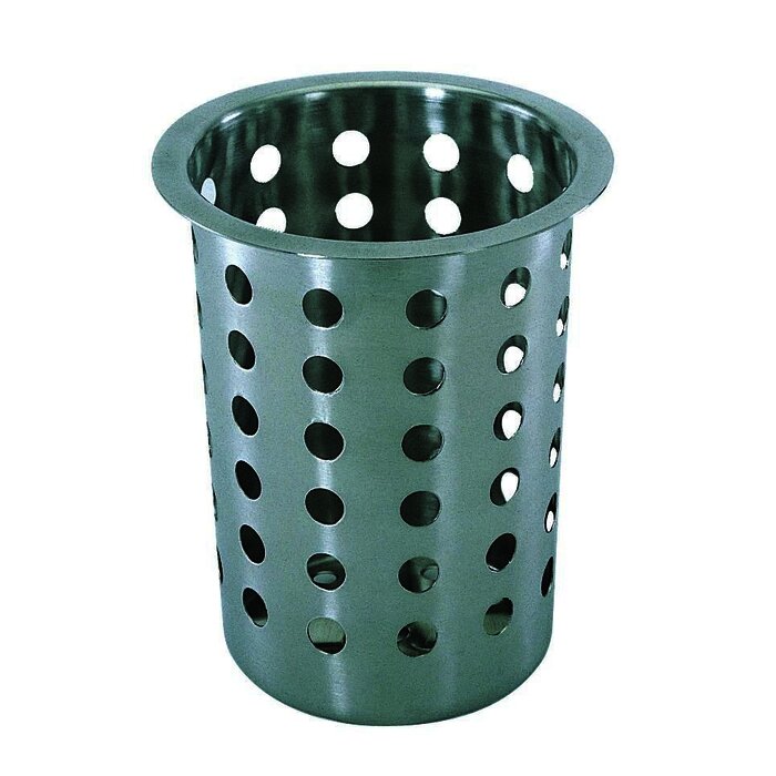 Cilindro portacubiertos de acero inoxidable.