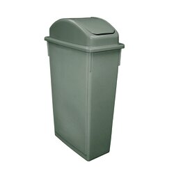 Bote de basura, 23 galones, gris.