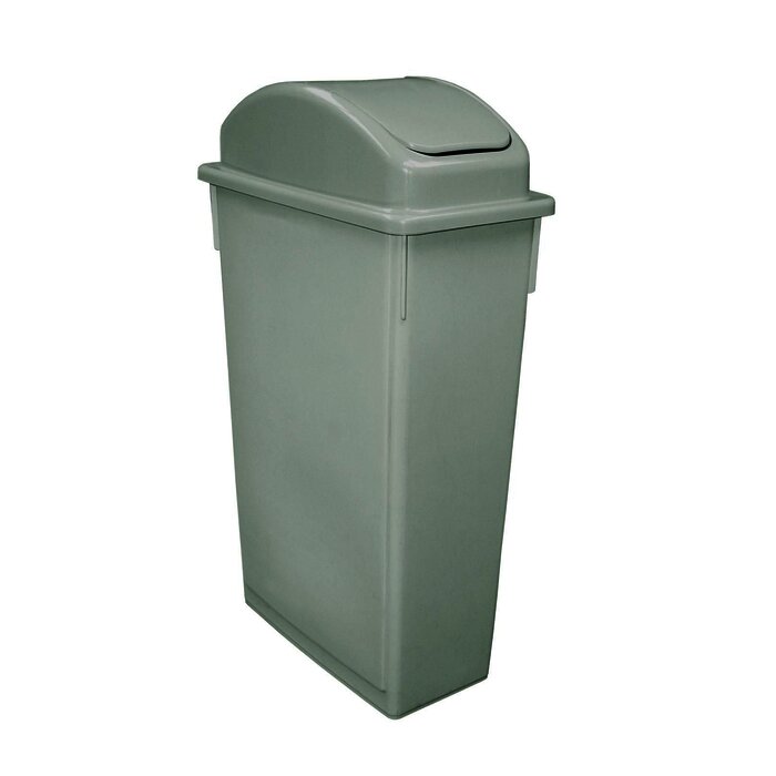 Bote de basura, 23 galones, gris.