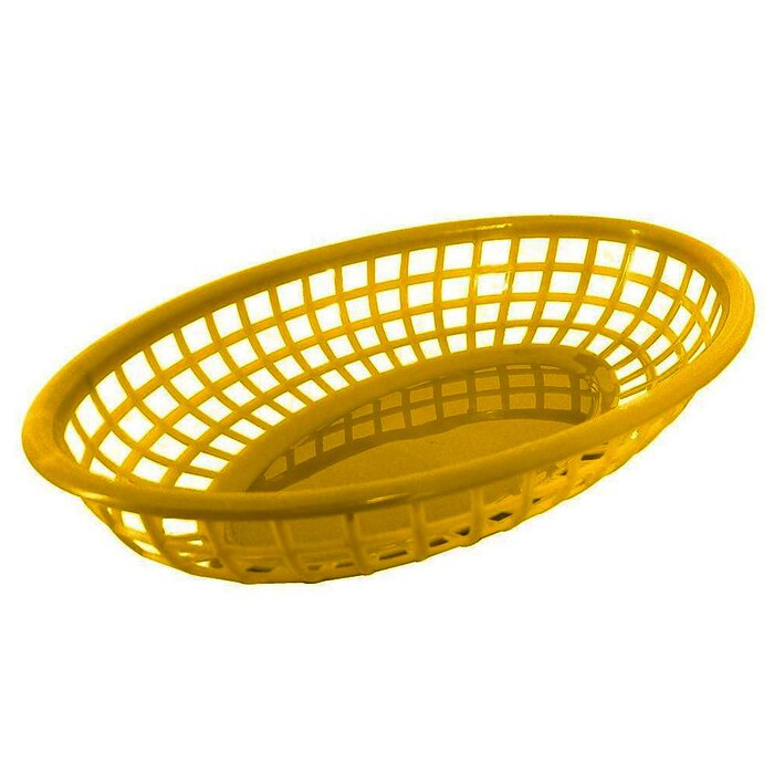 Canasta, comida rápida, amarillo.