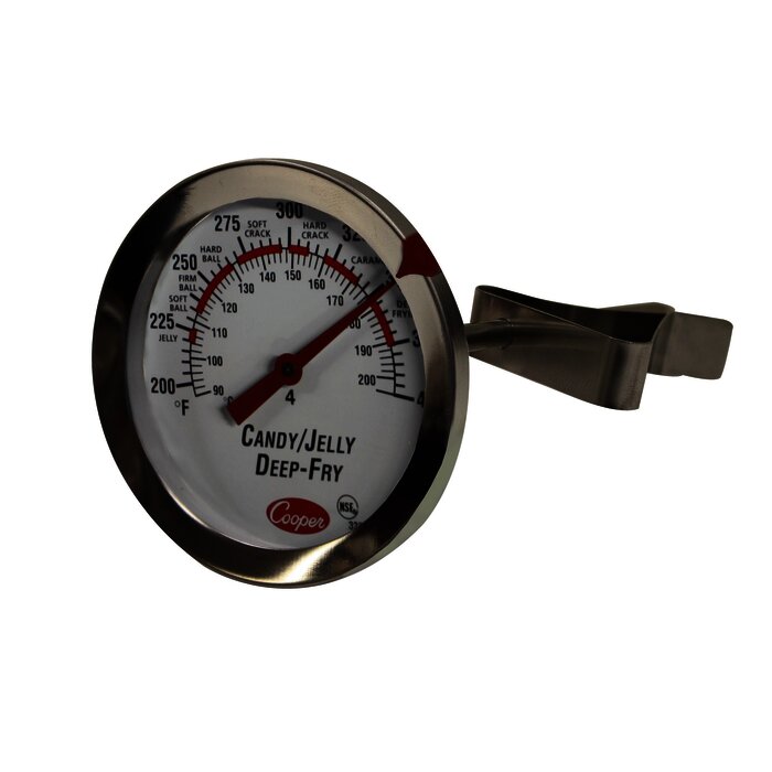 Termómetro, fritura(s) dulces, 90° a 200° C.