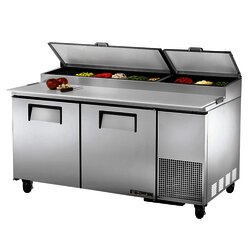 Mesa refrigerada preparación de pizza 67", 9 insertos.