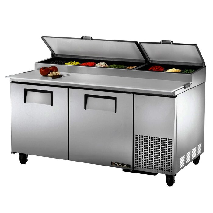 Mesa refrigerada preparación de pizza 67", 9 insertos.