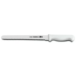 Cuchillo para jamón con sierra 12", blanco.