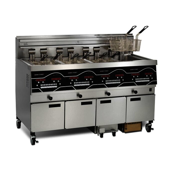 Freidora Evolution eléctrica, 4 cubas.