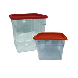 Contenedor para alimentos, cuadrado, 4 qt.