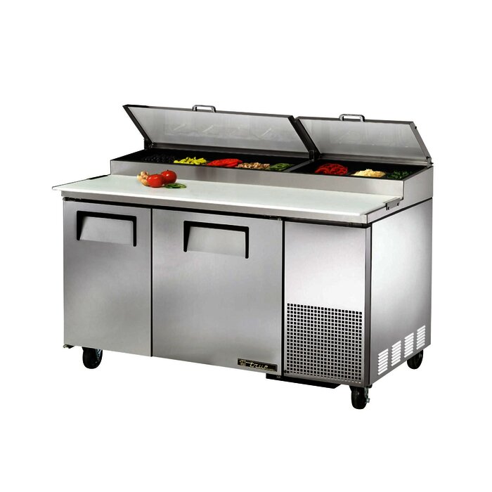 Mesa refrigerada preparación de pizza 60", 8 insertos.