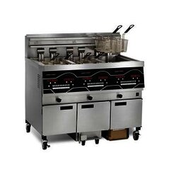 Freidora Evolution eléctrica, 3 cubas.