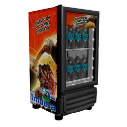 Refrigerador vertical 1 puerta de cristal, 4 pies.