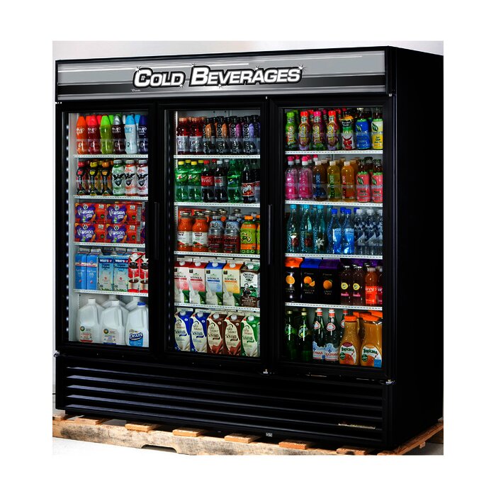 Refrigerador 3 puertas de cristal 72 pies.