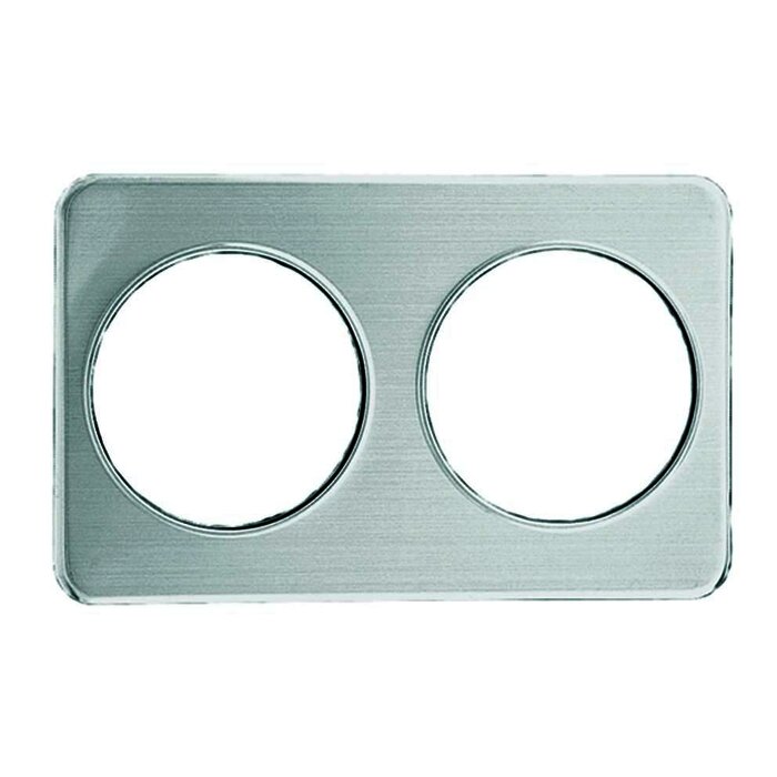 Placa adaptadora, 2 agujeros, para inserto de 21.27 cm.
